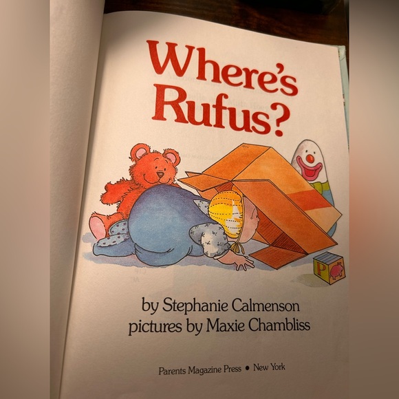 (10/$25) 1988 Where's Rufus? Children's Book - Picture 6 of 16
